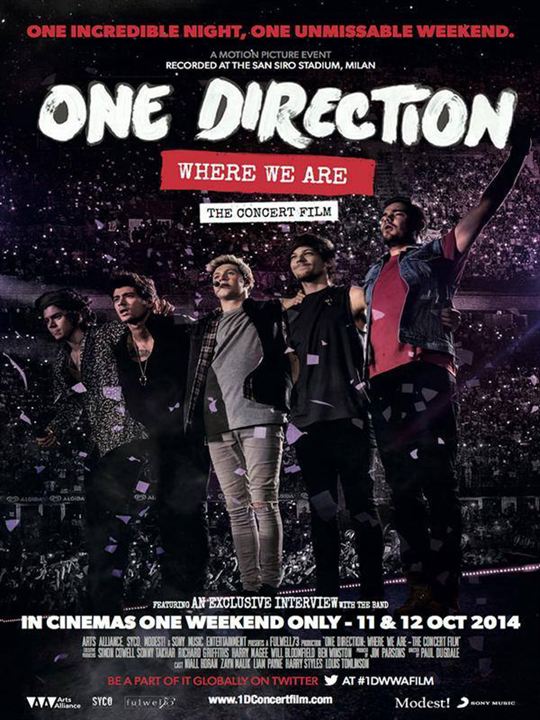 One Direction: Where We Are – The Concert Film : Affiche