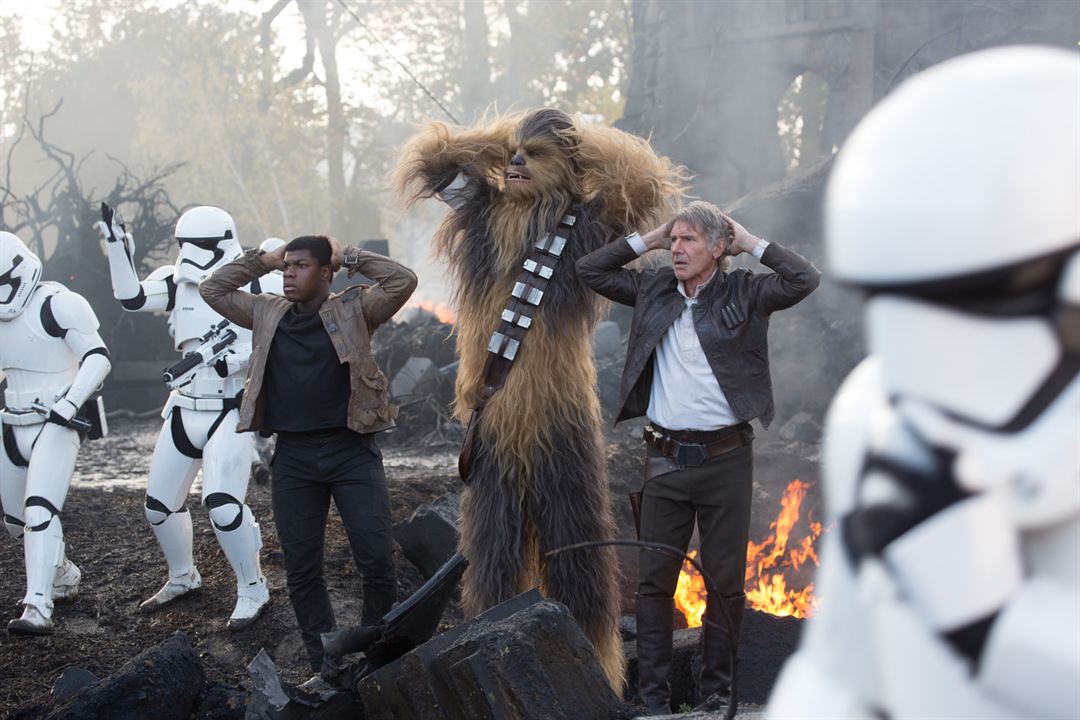Star Wars - Le Réveil de la Force : Photo John Boyega, Harrison Ford, Peter Mayhew