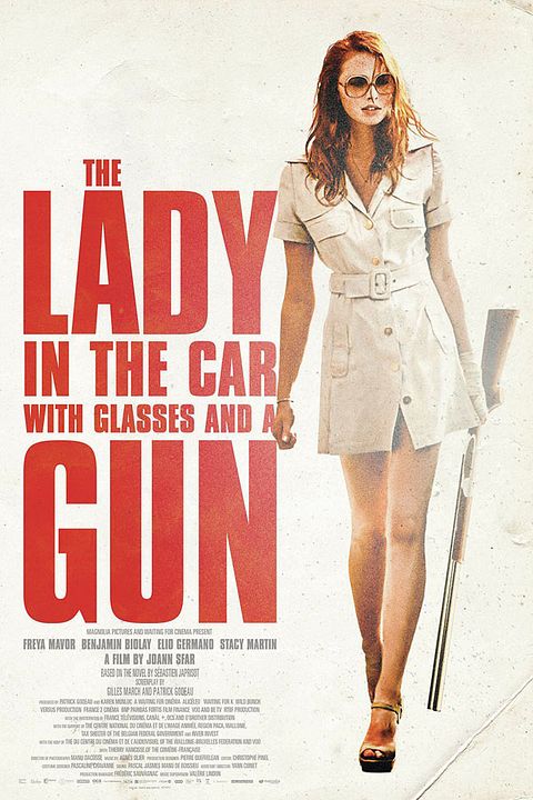 La Dame dans l'auto avec des lunettes et un fusil : Affiche