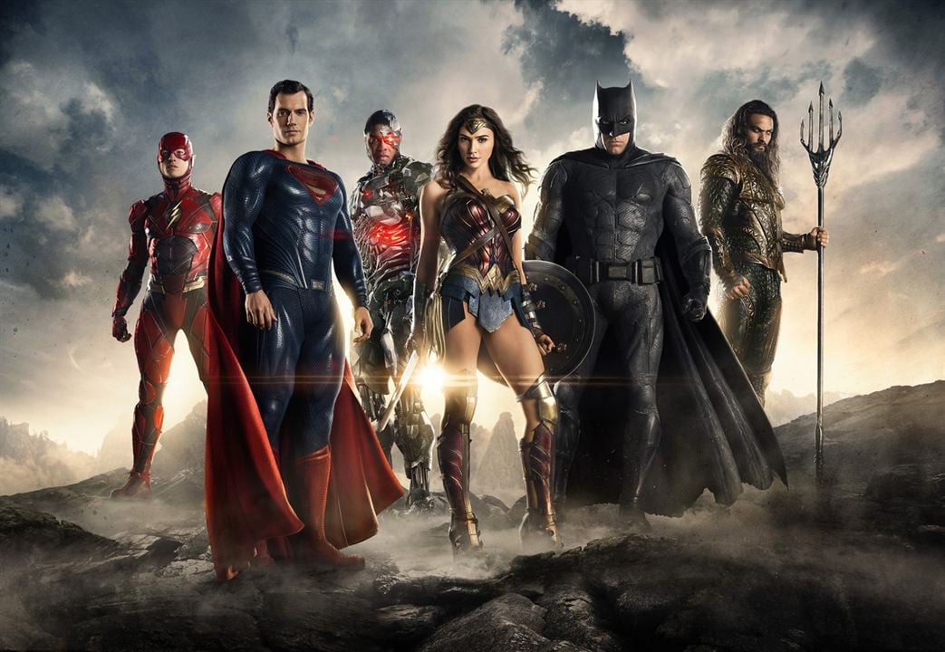 Justice League : Photo promotionnelle Gal Gadot, Ray Fisher, Henry Cavill, Ezra Miller, Jason Momoa, Ben Affleck
