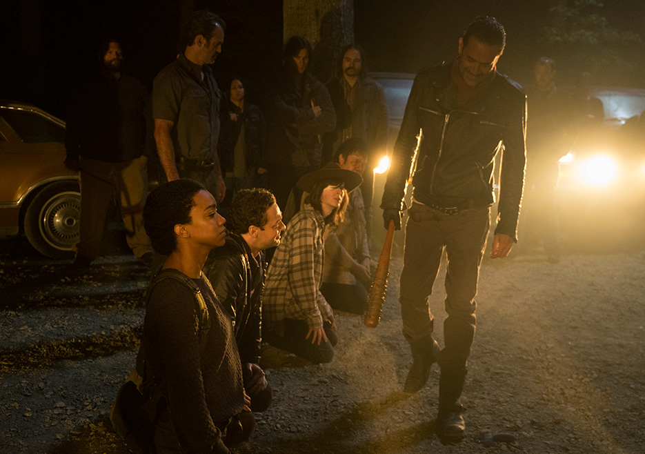 The Walking Dead : Photo Sonequa Martin-Green, Jeffrey Dean Morgan, Chandler Riggs, Ross Marquand
