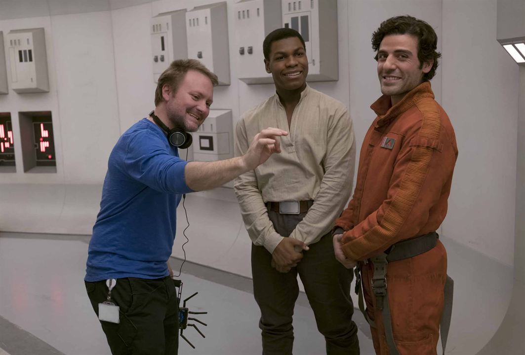 Star Wars - Les Derniers Jedi : Photo Oscar Isaac, John Boyega, Rian Johnson