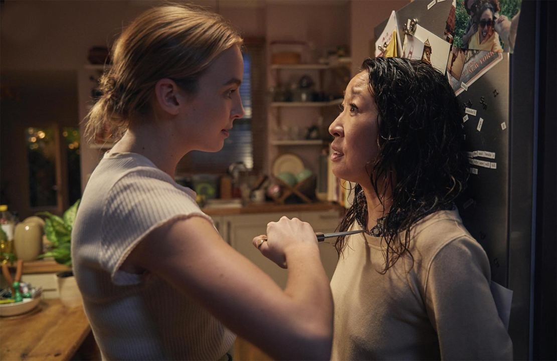 Killing Eve : Affiche Sandra Oh, Jodie Comer