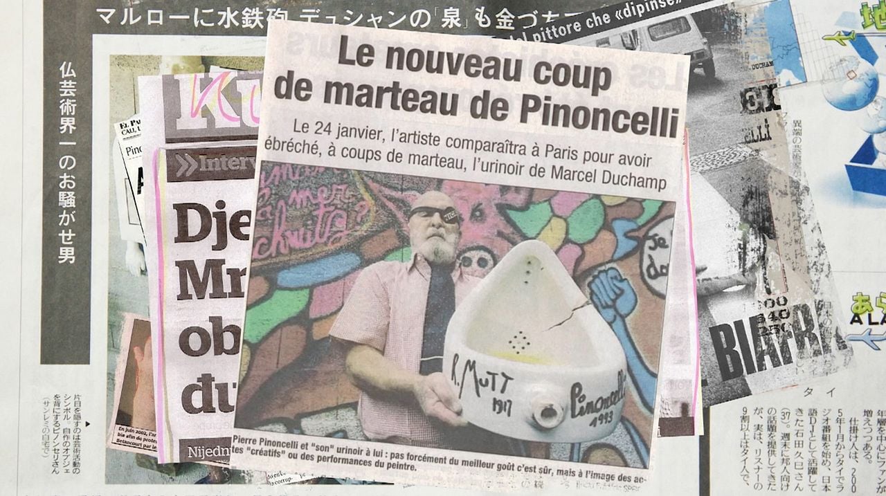 Pierre Pinoncelli, l’artiste à la phalange coupée : Photo