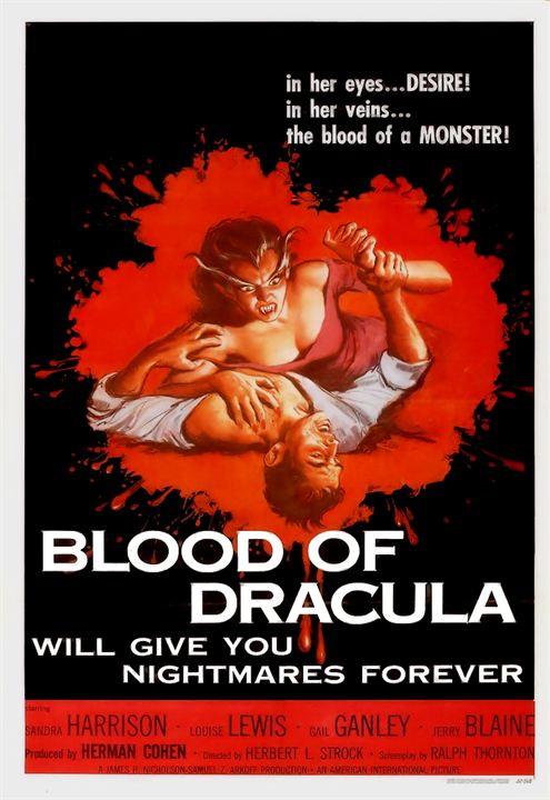 Le sang de Dracula : Affiche