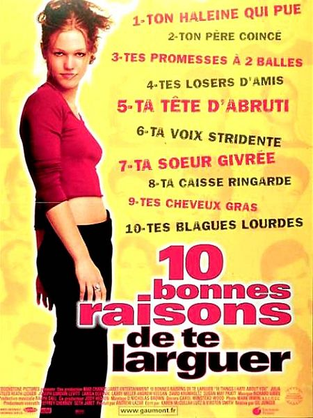 Affiche du film 10 bonnes raisons de te larguer