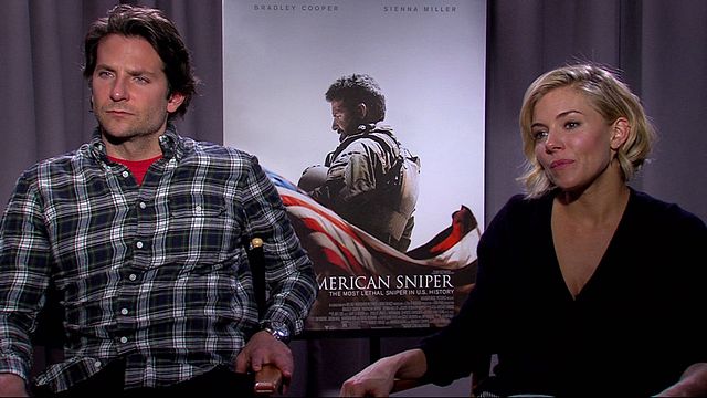 Bradley Cooper&nbsp;et&nbsp;Sienna Miller racontent American Sniper, et les recherches effectuées pour le film, adapté de personnages réels.